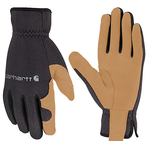 Men's Carhartt High Dexterity Open Cuff Glove - Black Barley